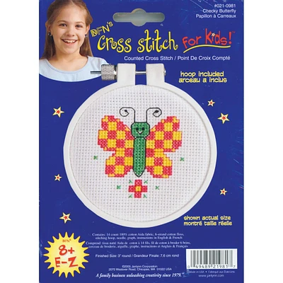 Janlynn® Kid Stitch Checky Butterfly Counted Cross Stitch Kit