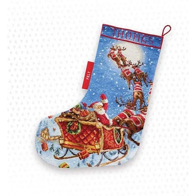 Letistitch The Reindeers On Their Way! Stocking Counted Cross Stitch Kit