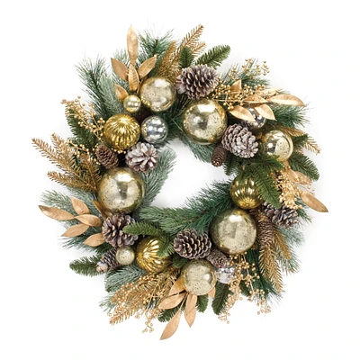 27" Decorated Mixed Pine Wreath