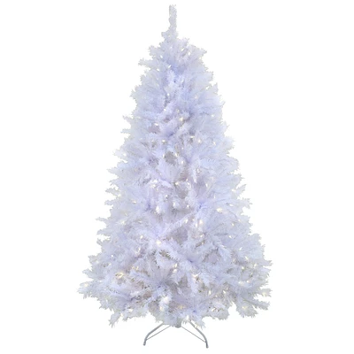 7.5ft. Pre-Lit White Artificial Christmas Tree, Dual Color® LED Lights