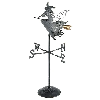 Design Toscano 23.5" Bewitched Wicked Witch Tabletop Metal Weathervane