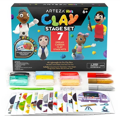 Arteza® Kids Careers Small Stage Clay Kit, 77 pcs