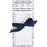 Lady Jayne® Indigo Lines Magnetic List Pad with Pen