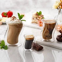 JoyJolt® 13.5oz. Pivot Double Wall Coffee Glasses, 4ct.