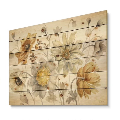 Designart - Fields of Gold Watercolor Flower VII