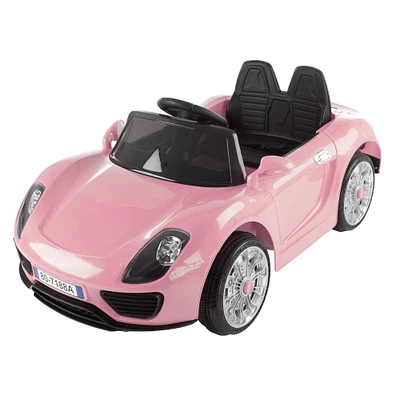 Toy Time Pink Battery Powered Ride-On Sports Car