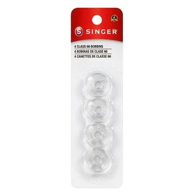 SINGER® Class 66 Transparent Bobbins, 4ct.