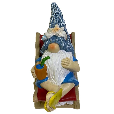Santa's Workshop 6" Beach Gnome Figurine in Chair