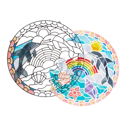 Melissa & Doug® Dolphins Stained Glass Kit
