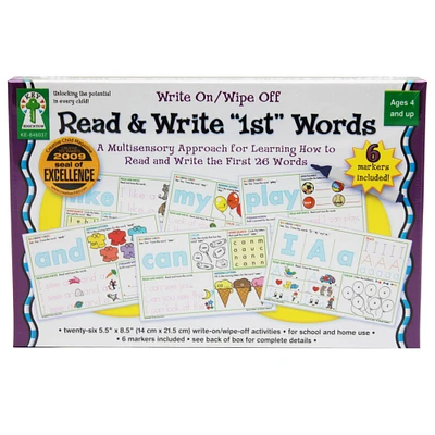 Write On/Wipe Off: Read & Write First Words Manipulative