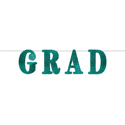 12ft. Green Sequin Grad Graduation Banner