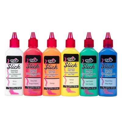 12 Packs: 6 ct. (72 total) Tulip® Slick® Dimensional Fabric Paint