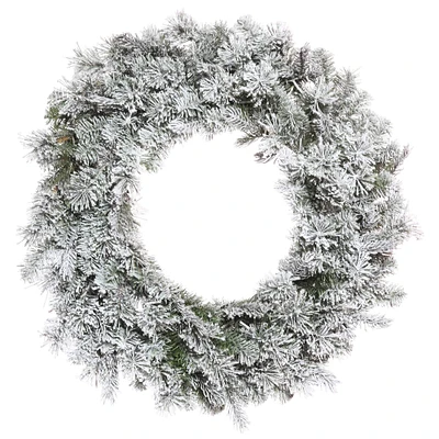 60" Flocked Kiana Artificial Christmas Wreath