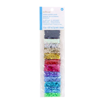 12 Packs: 12 ct. (144 total) Rainbow Jumbo Glitter Pack by Creatology™