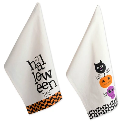 DII® Assorted All Hallows Eve Halloween Printed Dishtowel Set