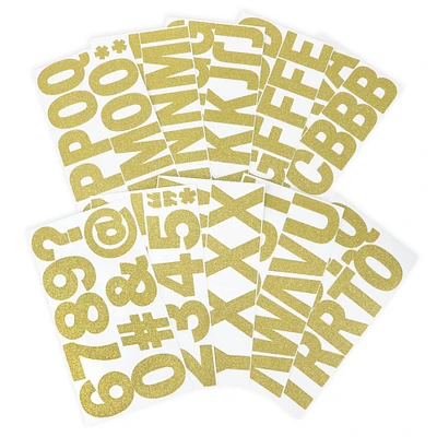 12 Pack: Gold Glitter Alphabet Stickers by Recollections