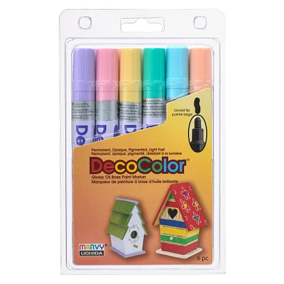 6 Packs: 6 ct. (36 total) Marvy® Uchida DecoColor® Bistro Pastel Paint Marker Set