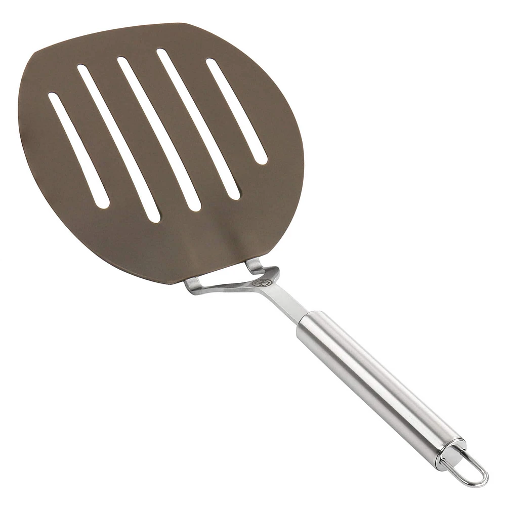 Martha Stewart Taupe Nylon Wide Slotted Pancake Turner