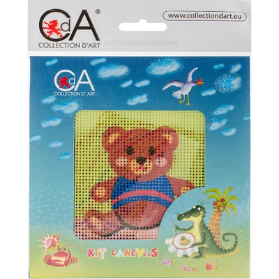 Collection D'Art Teddy Stamped Needlepoint Kit