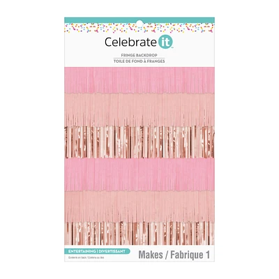 12 Pack: 72" Pink Fringe Backdrop by Celebrate It™