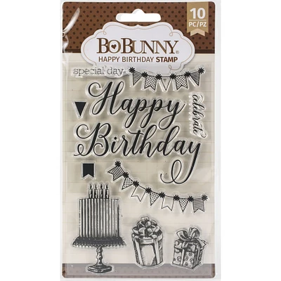 BoBunny® Happy Birthday Clear Stamps
