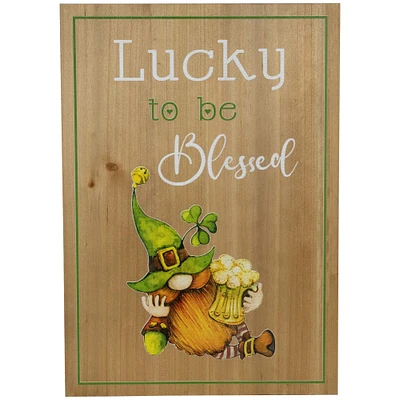 Lucky to be Blessed Wooden Wall Sign