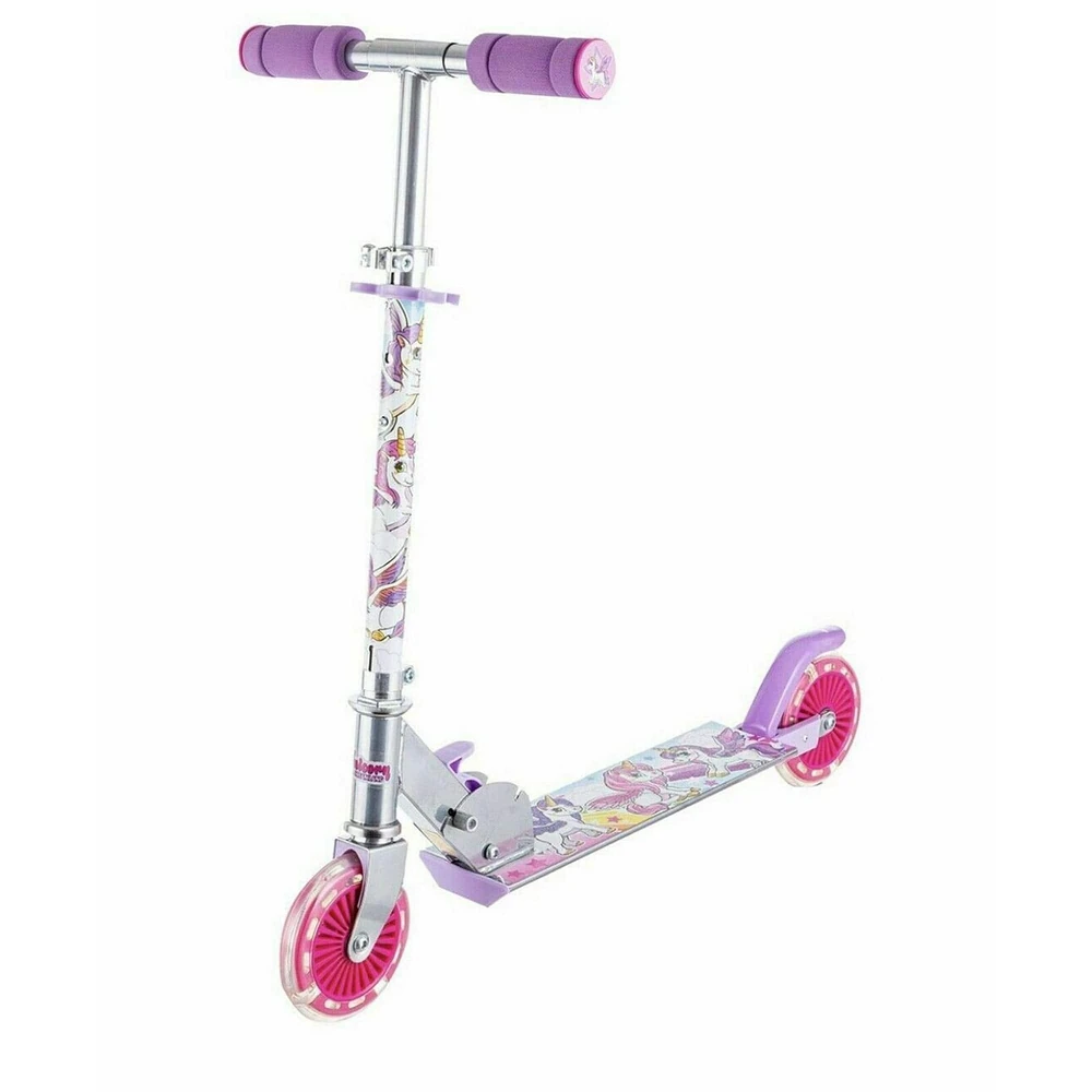 Unicorn Folding Scooter With Flashing Wheels