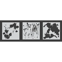 PA Essentials 6'' x 6'' Paint Splatter Layer Pack Stencil Set, 3ct.