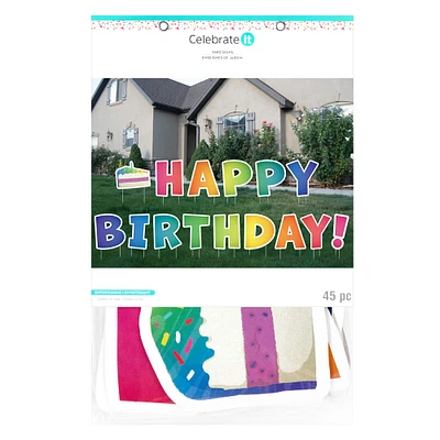 Rainbow Happy Birthday Yard Sign by Celebrate It™