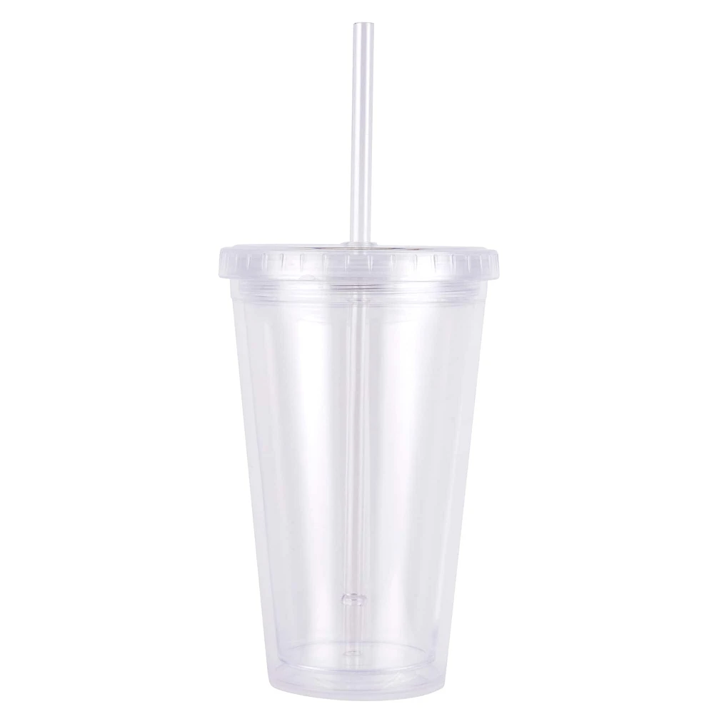 18oz. Plastic Tumbler with Straw by Celebrate It™