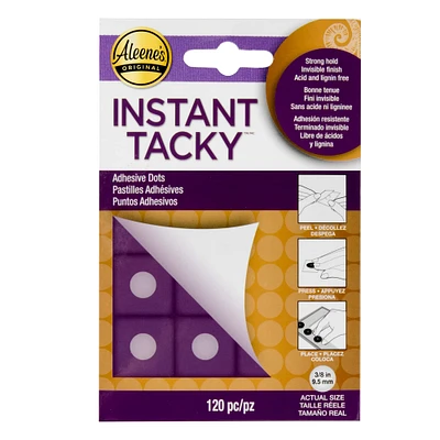18 Packs: 120 ct. (2,160 total) Aleene's® Instant Tacky™ 3/8" Adhesive Dots