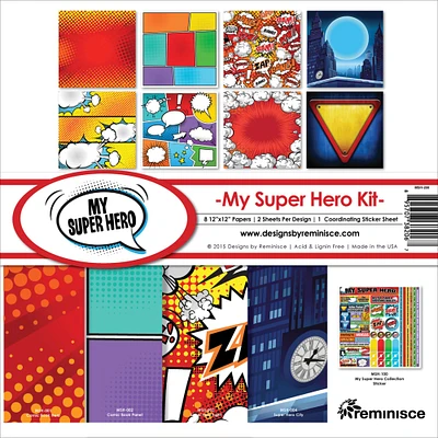 Reminisce Collection Kit 12"X12"-My Super Hero