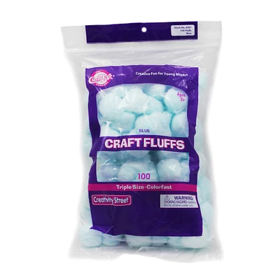 Colorfast Craft Fluffs, 12 Packs of 100 