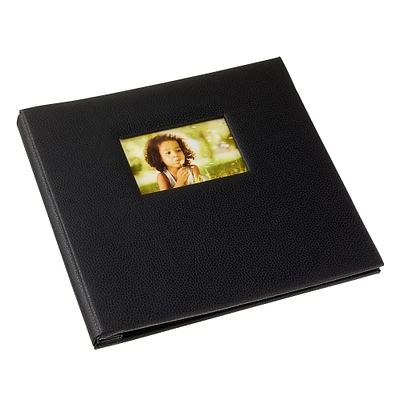 6 Pack: Black Faux Leather Scrapbook by Recollections®