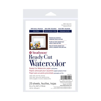 Strathmore® 500 Series Cold Press Ready Cut Watercolor Paper