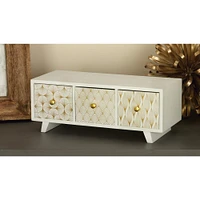 Gold Contemporary 3-Drawer Jewelry Box