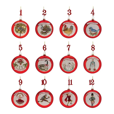 Twelve Days of Christmas Ornament Set