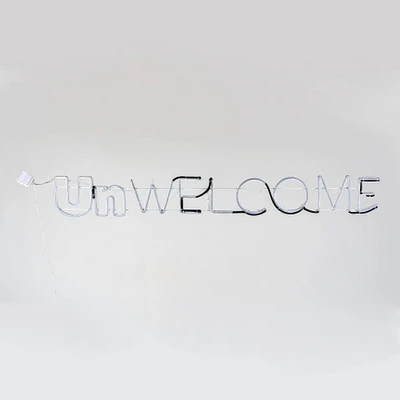 50" Halloween Unwelcome Neon Style Sign