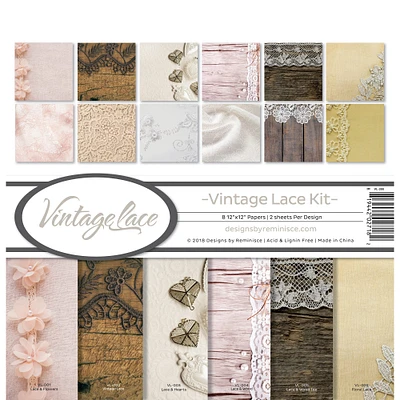 Reminisce Collection Kit 12"X12"-Vintage Lace