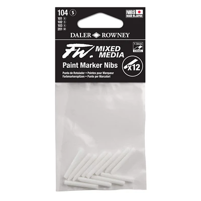 Daler-Rowney® 104 Small FW Empty Paint Marker 12 Nib Set