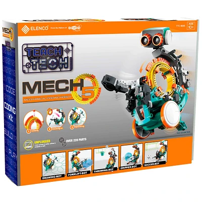 Elenco® Teach Tech™ Mech-5 Programable Mechanical Robot Coding Kit