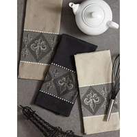 DII® Fleur De Lis Jacquard Dishtowel Set