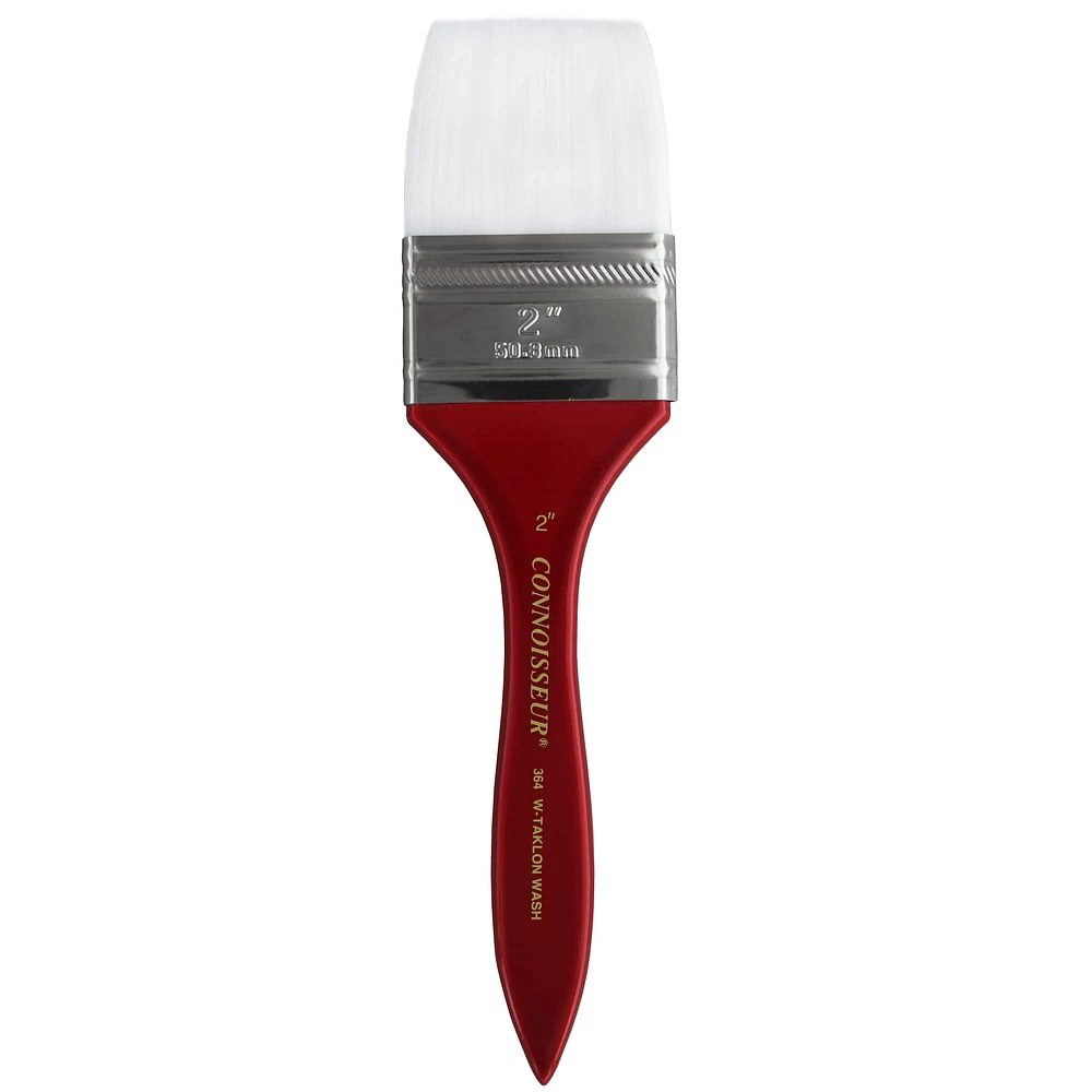 Connoisseur® White Taklon All Media Big Flow Hake Brush