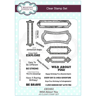 Creative Expressions Wild About You Clear Stamp Set by Sue Wilson