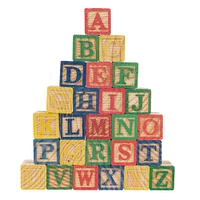 Toy Time ABC & 123 Wooden Blocks Set