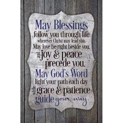 New Horizons May Blessings Follow You Wood Plaque