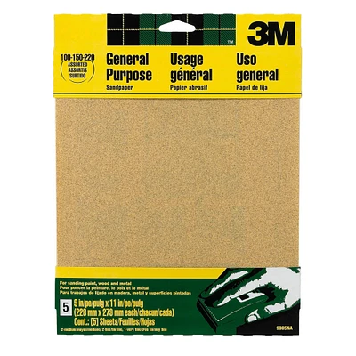 3M® Assorted General Purpose Sandpaper