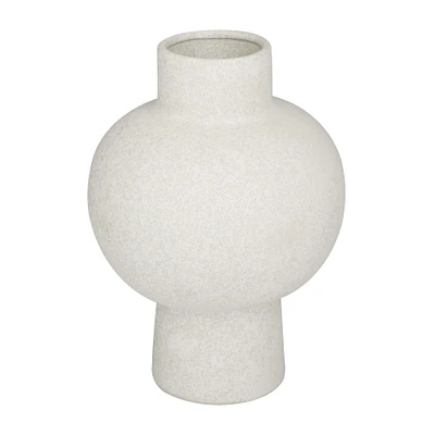 CosmoLiving by Cosmopolitan White Ceramic Modern Vase