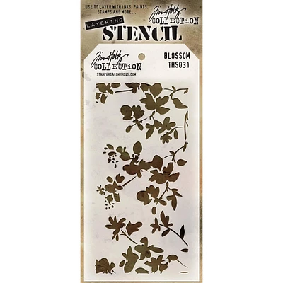 Stampers Anonymous Tim Holtz® Blossom Layering Stencil