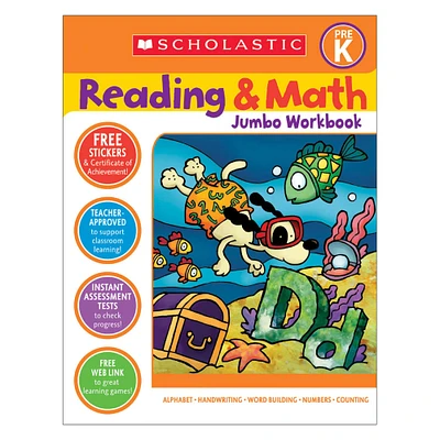 Scholastic Teaching Resources Reading & Math Jumbo Workbook: Grade PreK
